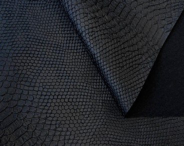 Экокожа Python одежная 0.6 мм черная