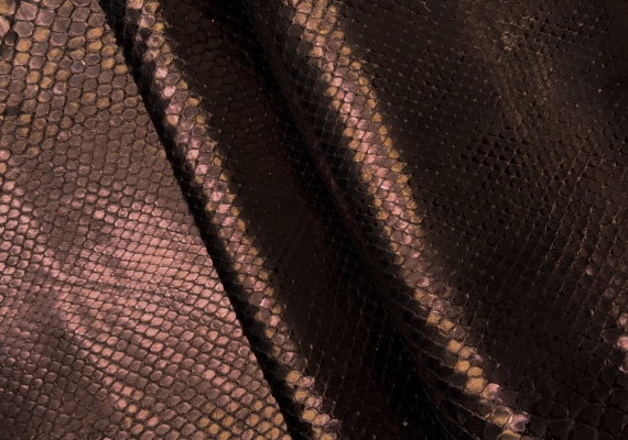 Питон бронзовый шоколад отрезной