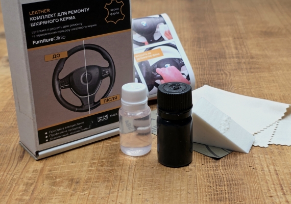 Набор для покраски кожаного руля Furniture Clinic Англия черный