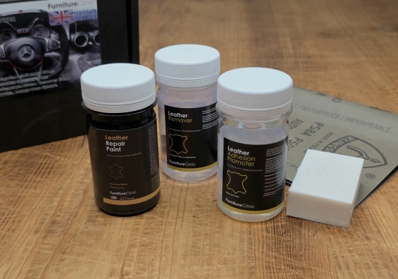 Набор для окрашивания кожи руля Furniture Clinic черный