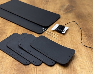 Шкіряний конструктор: гаманець Crazy Black