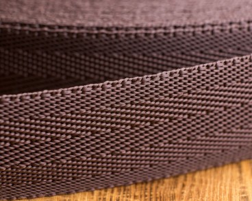 Текстильная лента зигзаг шоколад 30мм