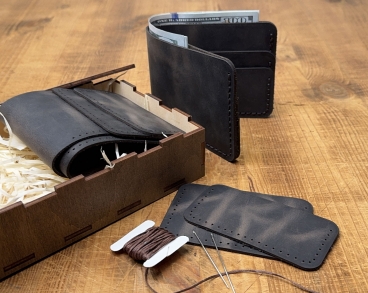 Кожаный конструктор: кошелек Crazy Brown