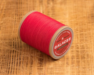 Плоская вощеная нить Galaces красная s049 0.8 мм