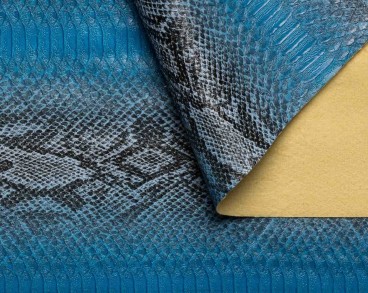 Экокожа Python обувно-галантерейная 1 мм голубая
