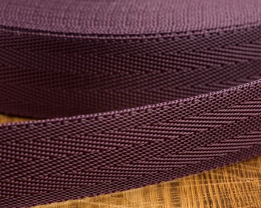 Текстильная лента зигзаг бордо 30мм