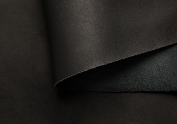 Кожа Краст премиум 1.5 мм - черная отрезная