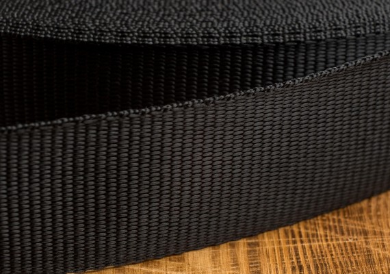 Текстильная лента портфельная черная 40мм