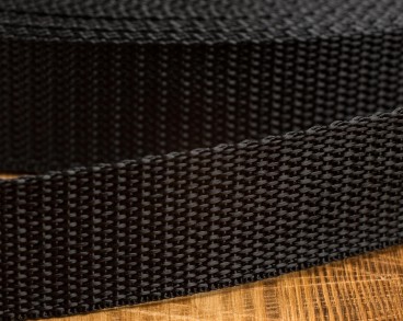 Текстильная лента портфельная черная 30мм