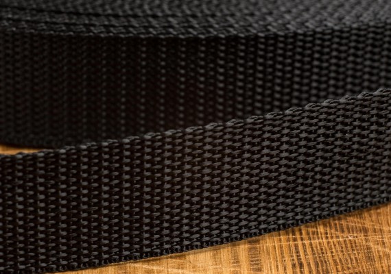 Текстильна стрічка портфельна чорна 30мм