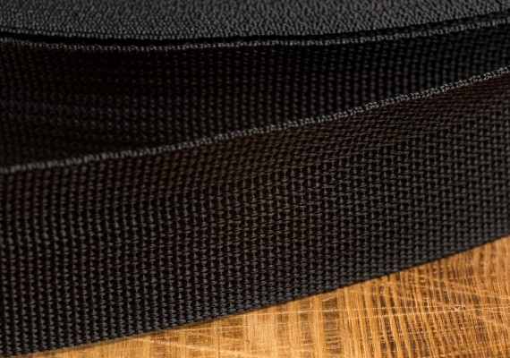 Текстильна стрічка чорна 40 мм