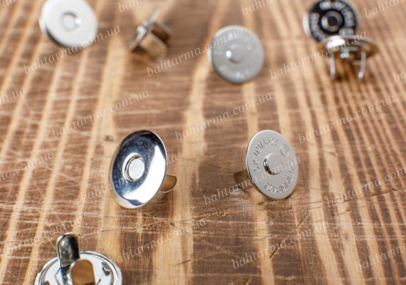Кнопка магнитная "тарелочка" 16 мм, никель, 1 шт