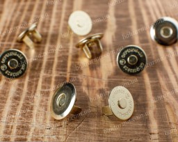 Кнопка магнитная "тарелочка" 16 мм, золото, 1 шт