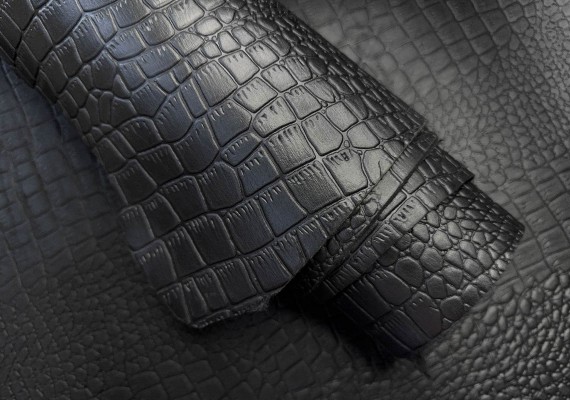 Ремінний ворот Reptilia з покриттям х/д 2.6 - 2.8 мм чорний