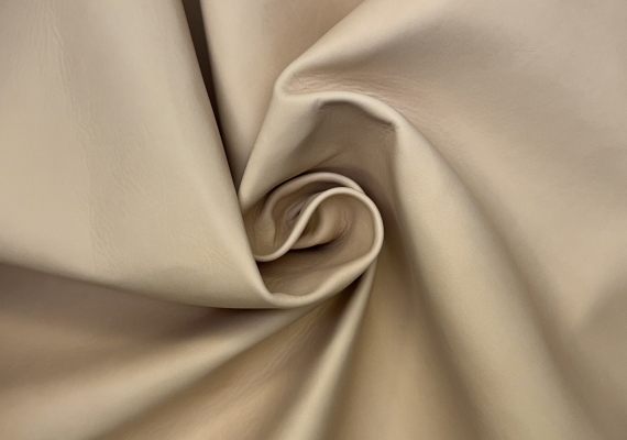 Кожа МРС 0.5 - 0.7 мм матовая бежевая Италия 2 сорт