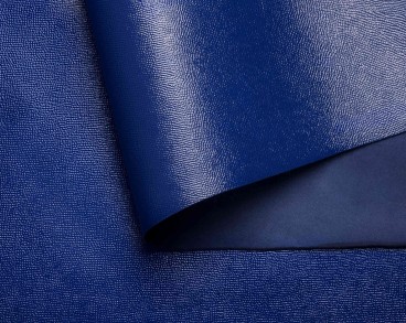 Кожа Saffiano punto синяя глянцевая 1.4 - 1.6 мм сток
